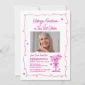 Invitation 50e anniversaire de fête Photo Espresso Martini (Devant)