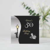 Invitation 50e anniversaire de fête Stillettos Lampe Diamond (Debout devant)