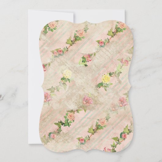 Invitation 50e anniversaire de la fête de Scroll Frame avec R (Dos)