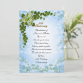 Invitation 50e anniversaire de la fête d'invitation hydrangea (Debout devant)