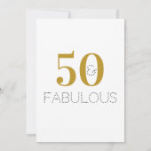 Invitation 50e anniversaire de la fête d'or moderne Invitatio (Dos)