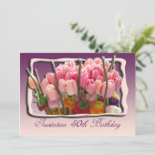 Invitation 50e anniversaire de la Fête Invite - tulips (Debout devant)