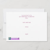 Invitation 50e anniversaire de la Fête Invite - tulips (Dos)