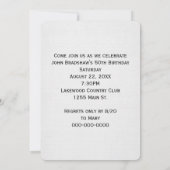 Invitation 50e anniversaire de la fête Magazine Couverture In (Dos)