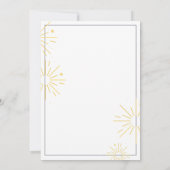 Invitation 50e anniversaire de la fête Marine Blue Gold Firew (Dos)