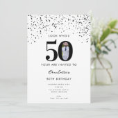 Invitation 50e anniversaire de la fête Regardez qui est 50 ph (Debout devant)