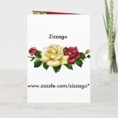 Invitation 50e anniversaire de la fête Rose rouge  (Dos)