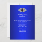 Invitation 50e anniversaire de la fête Royal Blue Diamond Ima (Dos)