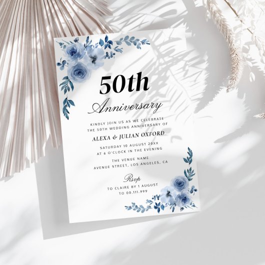 invitation 50e anniversaire de la floraison bleue