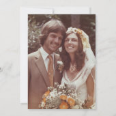 Invitation 50e anniversaire de la florale verte noire et or (Dos)