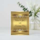 Invitation 50e Anniversaire de la partie Doré Diamant Or (Debout devant)