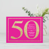 Invitation 50e anniversaire de la Parties scintillant Hot Pin (Debout devant)