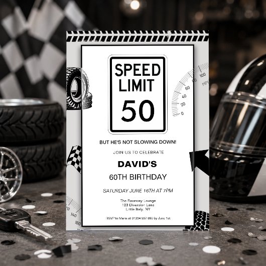 Invitation 50e anniversaire de limite de vitesse