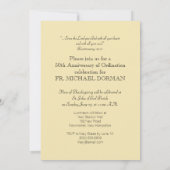 Invitation 50e anniversaire de l'ordination, Gold  (Dos)