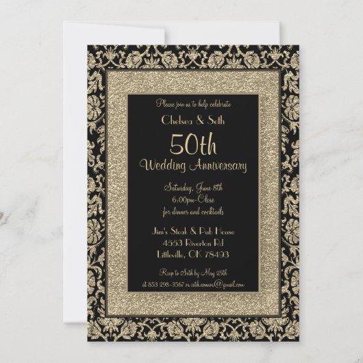 Invitation 50e anniversaire de mariage (Devant)