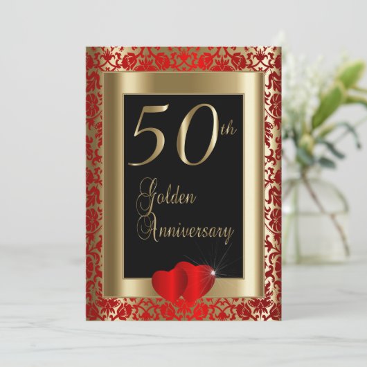 Invitation 50e anniversaire de mariage (Debout devant)