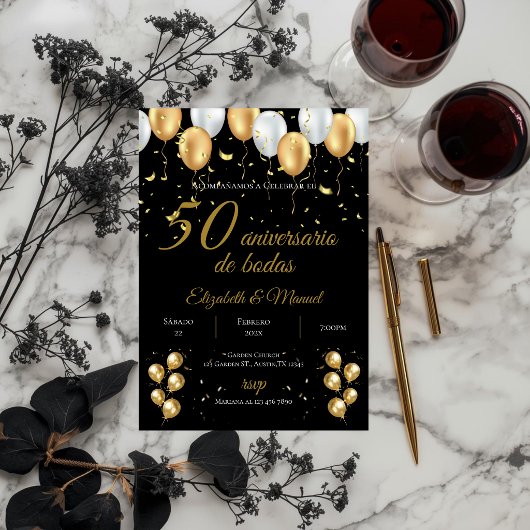 Invitation 50e anniversaire de mariage