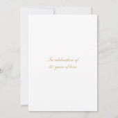 Invitation 50e anniversaire de mariage (Dos)