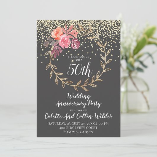 Invitation 50e anniversaire de mariage  (Debout devant)