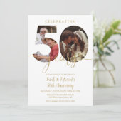 Invitation 50e anniversaire de mariage 2 Photo Or (Debout devant)