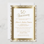 Invitation 50e anniversaire de 💑 mariage 2 | Texte DIY (Devant)