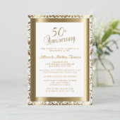 Invitation 50e anniversaire de 💑 mariage 2 | Texte DIY (Debout devant)