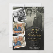 Invitation 50e anniversaire de mariage 5 Photo Collage (Devant)