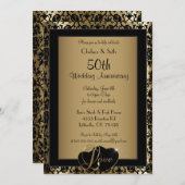 Invitation 50e anniversaire de mariage | Amour (Devant / Derrière)