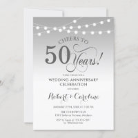 50e anniversaire de mariage - Argent blanc