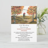 Invitation 50e anniversaire de Mariage Automne Forêt d'automn (Debout devant)
