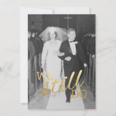Invitation 50e anniversaire de mariage avec photo - Nous le f (Dos)