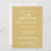 Invitation 50e anniversaire de mariage avec photo - Or brossé (Dos)