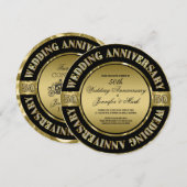 Invitation 50e anniversaire de mariage - Carrosse de mariage (Devant / Derrière)