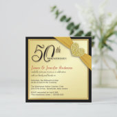 Invitation 50e anniversaire de mariage - Cartons d'invitation (Debout devant)