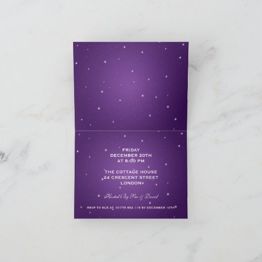 Invitation 50e Anniversaire de Mariage Chaîne Étincelante Vio (Intérieur)