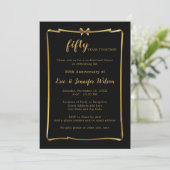 Invitation 50e anniversaire de mariage chic ou TOUTE ANNÉE (Debout devant)