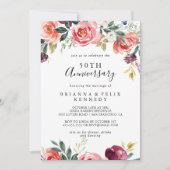 Invitation 50e anniversaire de mariage Couleurs Tropicales d' (Devant)
