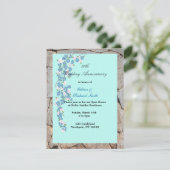 Invitation 50e anniversaire de mariage de fleurs (Debout devant)