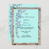 Invitation 50e anniversaire de mariage de fleurs (Devant / Derrière)