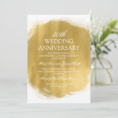 Invitation 50e anniversaire de Mariage de peinture or look (Debout devant)