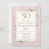 Invitation 50e anniversaire de mariage de verdure (Devant)