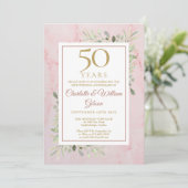 Invitation 50e anniversaire de mariage de verdure (Debout devant)