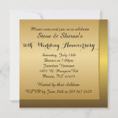 Invitation 50e anniversaire de Mariage d'or (Dos)
