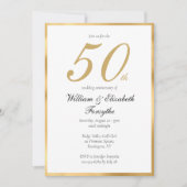 Invitation 50e anniversaire de Mariage d'or (Devant)