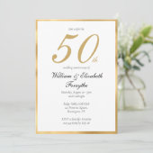 Invitation 50e anniversaire de Mariage d'or (Debout devant)