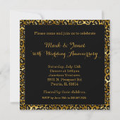 Invitation 50e anniversaire de Mariage d'or | Motif Leopard (Dos)