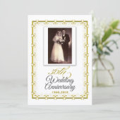 Invitation 50e anniversaire de Mariage d'or, photo (Debout devant)