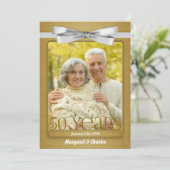 Invitation 50e anniversaire de Mariage d'or Photo (Debout devant)