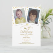 Invitation 50e anniversaire de Mariage d'or Photos d'enfance (Debout devant)