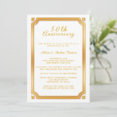 Invitation 50e anniversaire de mariage doré (Debout devant)